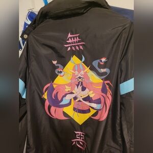 Mori Galaxy Hoodie Jacket Windbreaker S Unisex Oni Demon Streetwear Anime